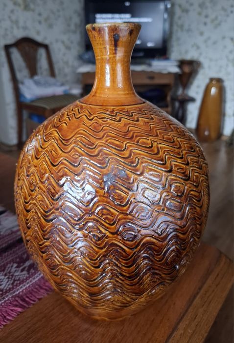 Duży, piękny wazon - ceramika artystyczna- PRL