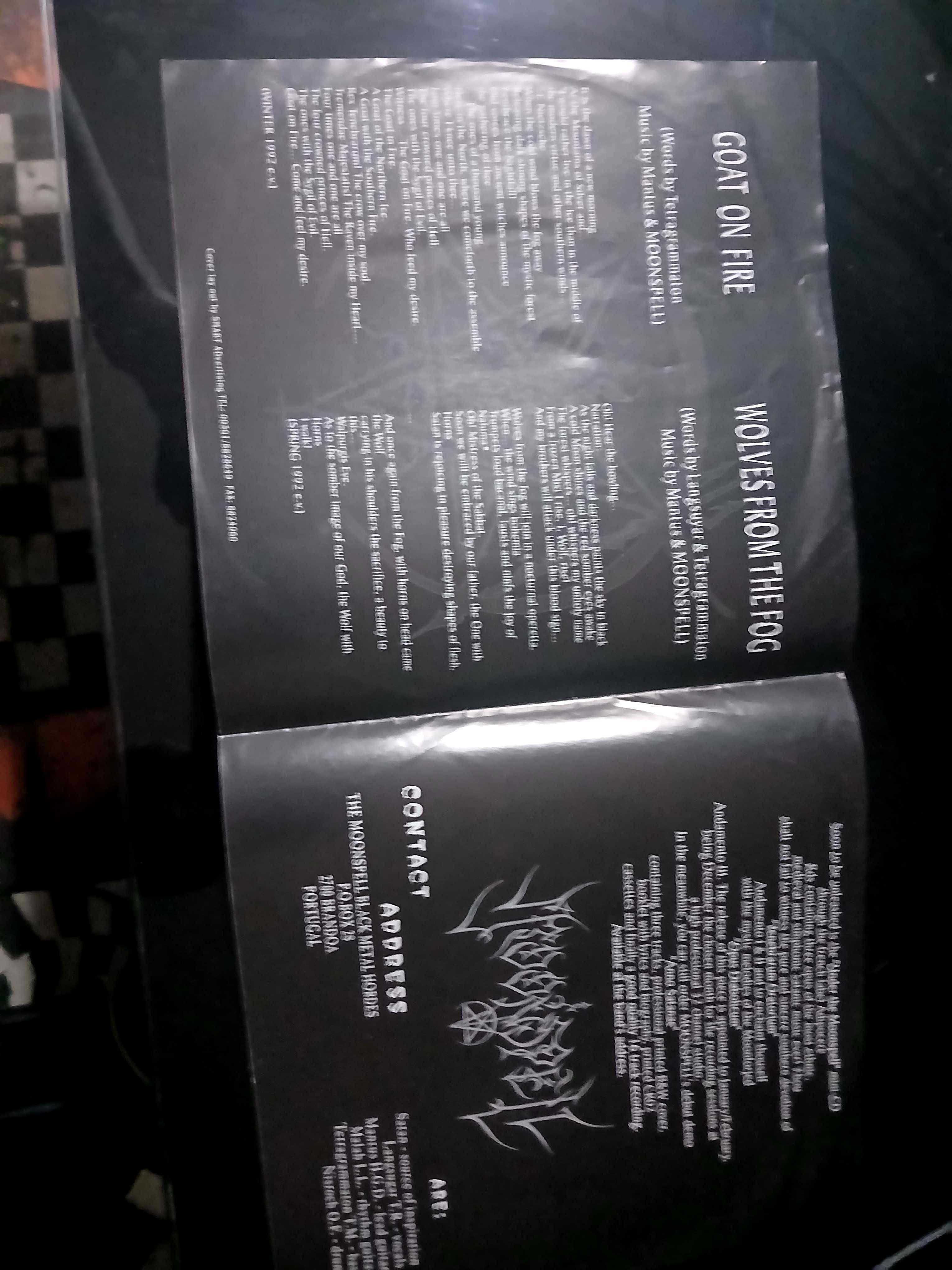 Moonspell - Goat On Fire / Wolves From The Fog 7" Single