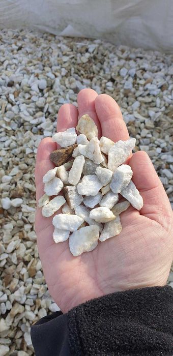 Grys Crystal white 8-16 Kamienie ogrodowe dekoracyjne ozdobne