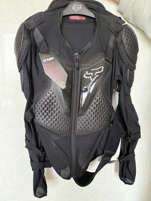 Мотозахист тіла FoxTitanSport чорний XXL