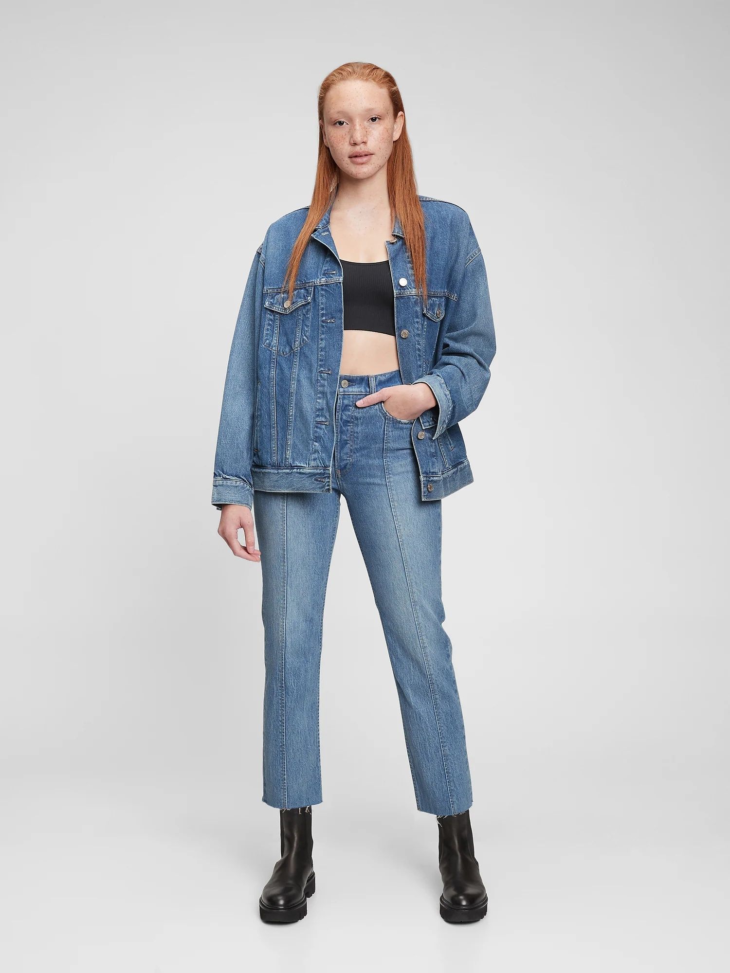 Джинси , GAP , cheeky straight, high rise , 32 розмір , нові , модні