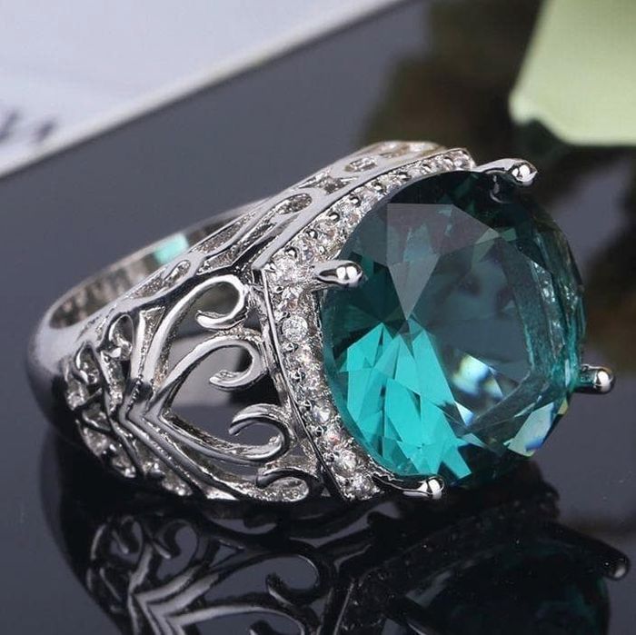 Кольцо серебро Sea Eye 18"