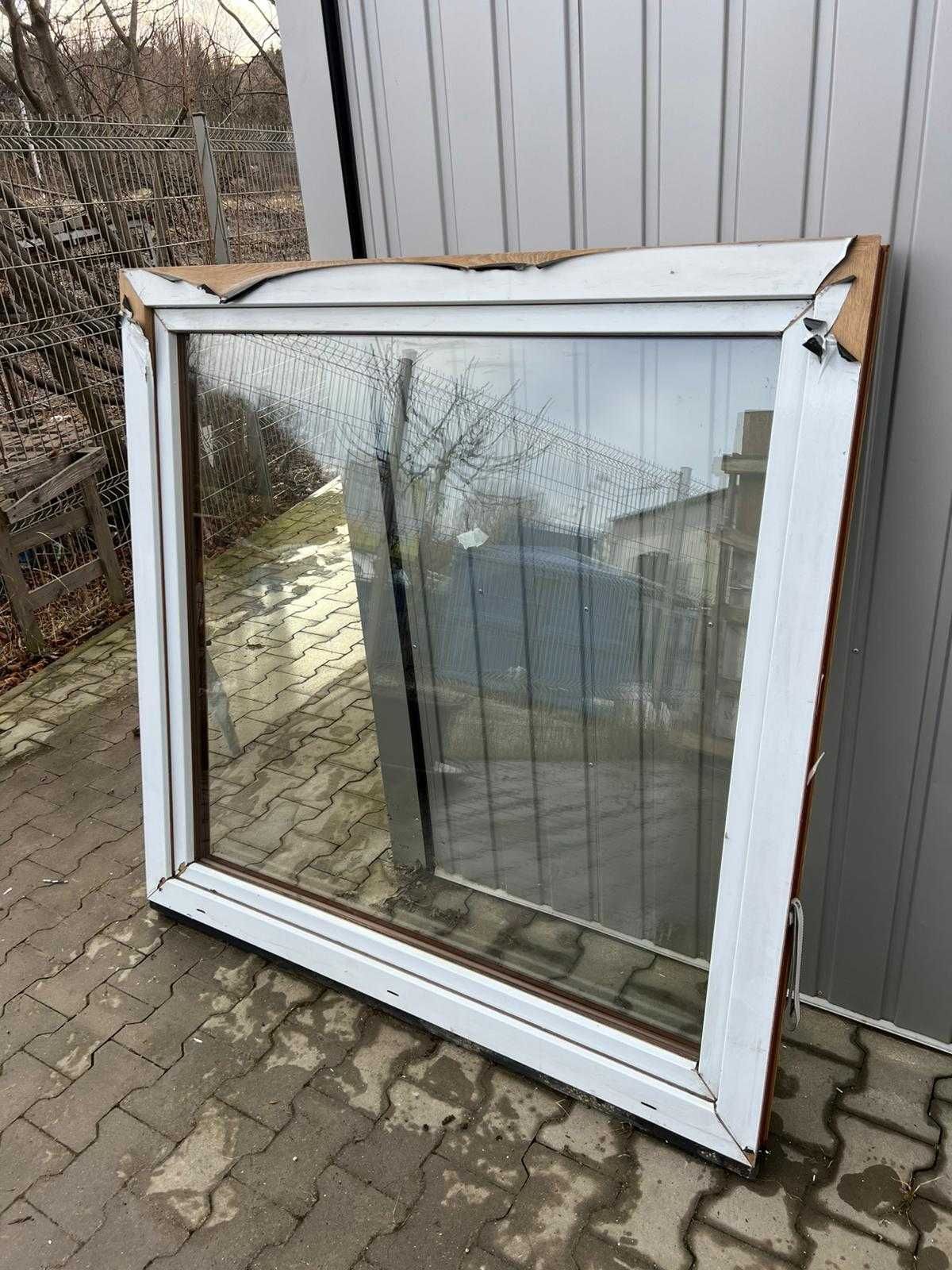 Okno PCV Oknoplast 140x137 lewe jasny dąb Turner oak