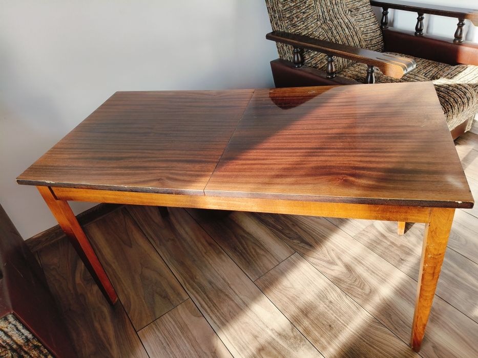 Ława stół PRL porządną drewniana