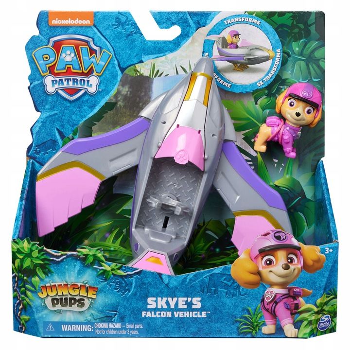 Psi Patrol Pojazd Z Dżungli Jungle Skye + Figurka Różowa