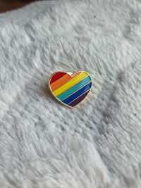 Przypinka pin wpinka broszka brooche tęcza lgbt