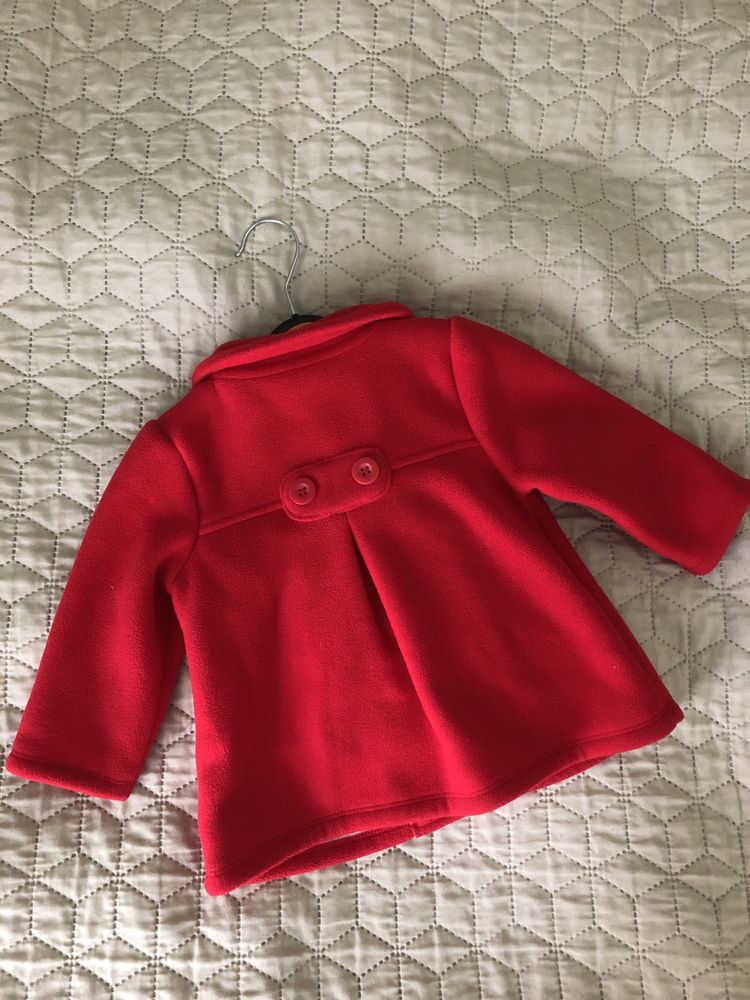 Пальто на дівчинку 9-12 місяців червоне