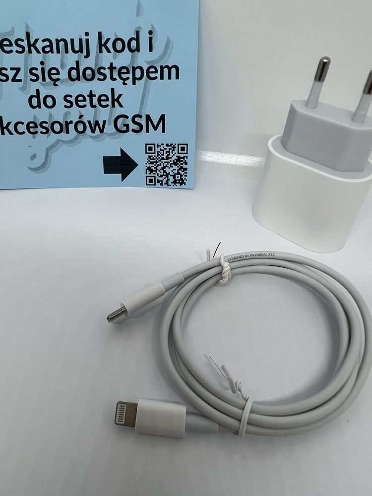 Kabel USB-C do Lightning 30W! Wytrzymały! 1m Bialy IPHONE!