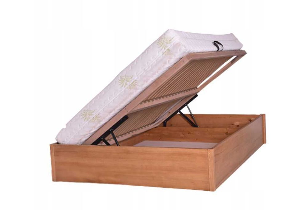 Łóżko sosnowe ALEKSANDRYT 4 STOLMIS R.D podnoszone 140x200