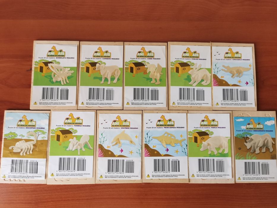 Puzzles 3D Madeira (Animais)