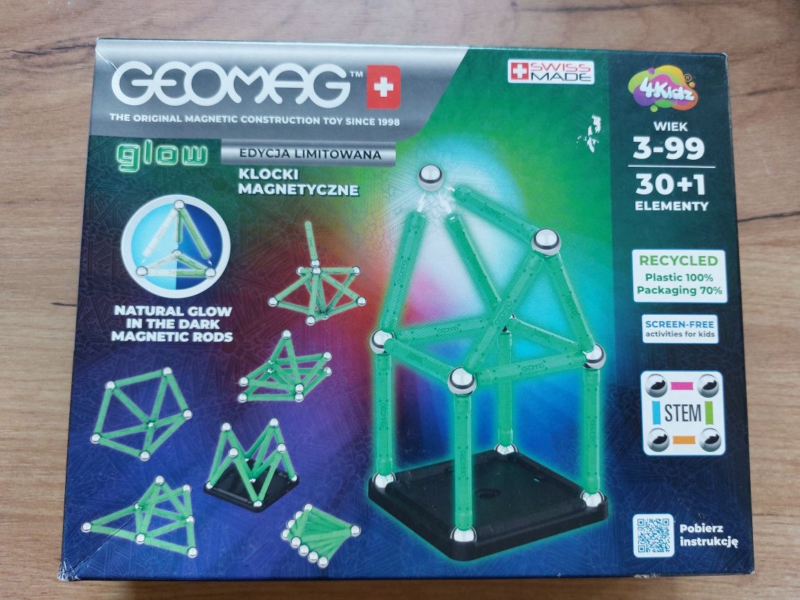 Klocki magnetyczne Geomag świecące Nowe tylko 40 zl