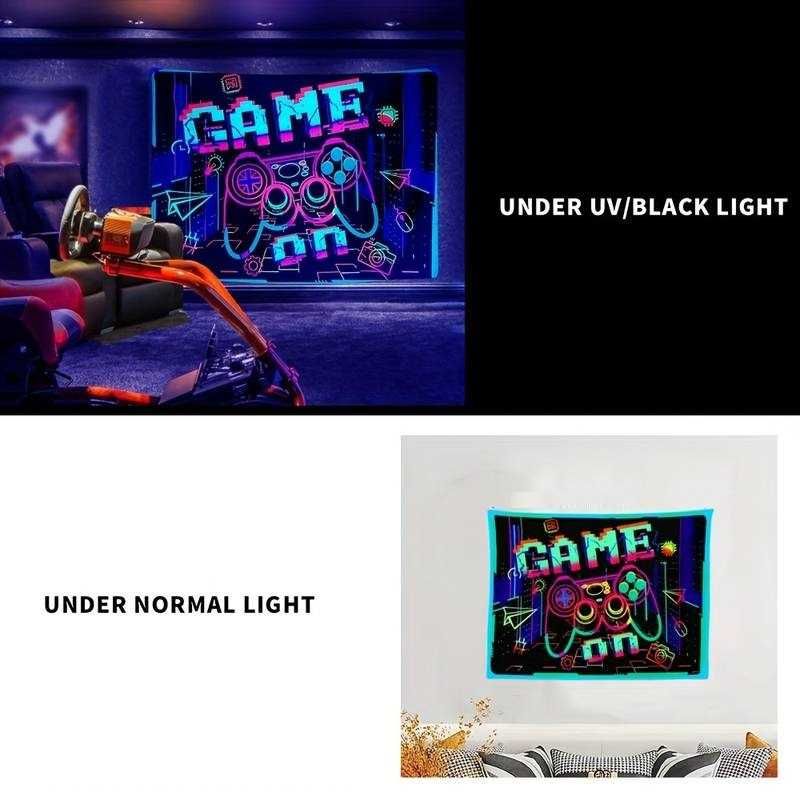Peça de veludo de jogo arcade game, fluorescente, luz uv noturna, novo