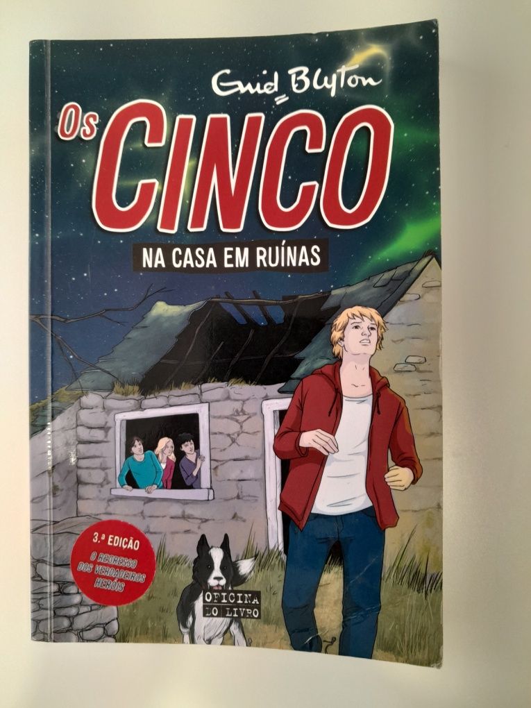 Livro- "os cinco na casa em ruínas"