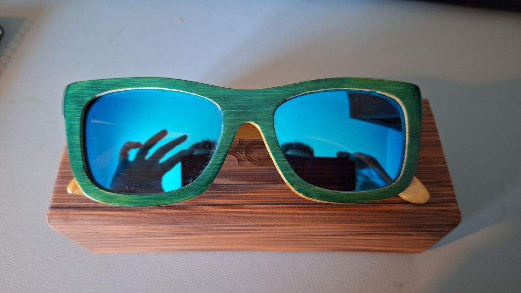 Óculos de sol bambu espelhados scog