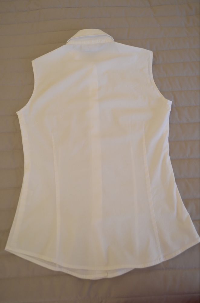Белая женская  рубашка без рукавов, размер s