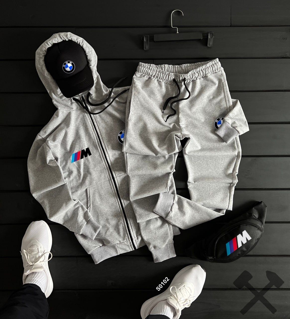 Спортивний костюм чоловічий BMW, світшот+штани,худи,Motorsport,весна,л