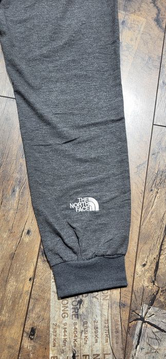 Szare melanż spodnie męskie dresowe bawełna premium XXL