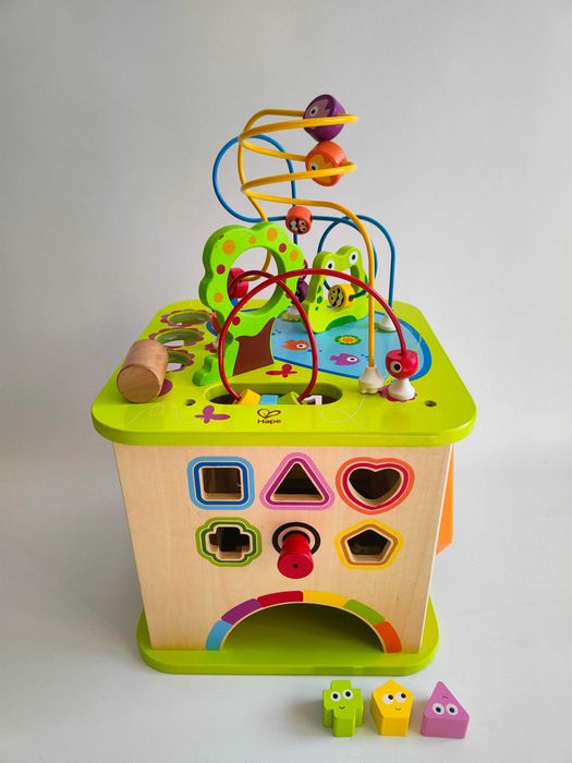 Hape kostka motoryczna edukacyjna przeplatanka zwierzątka E1810 A