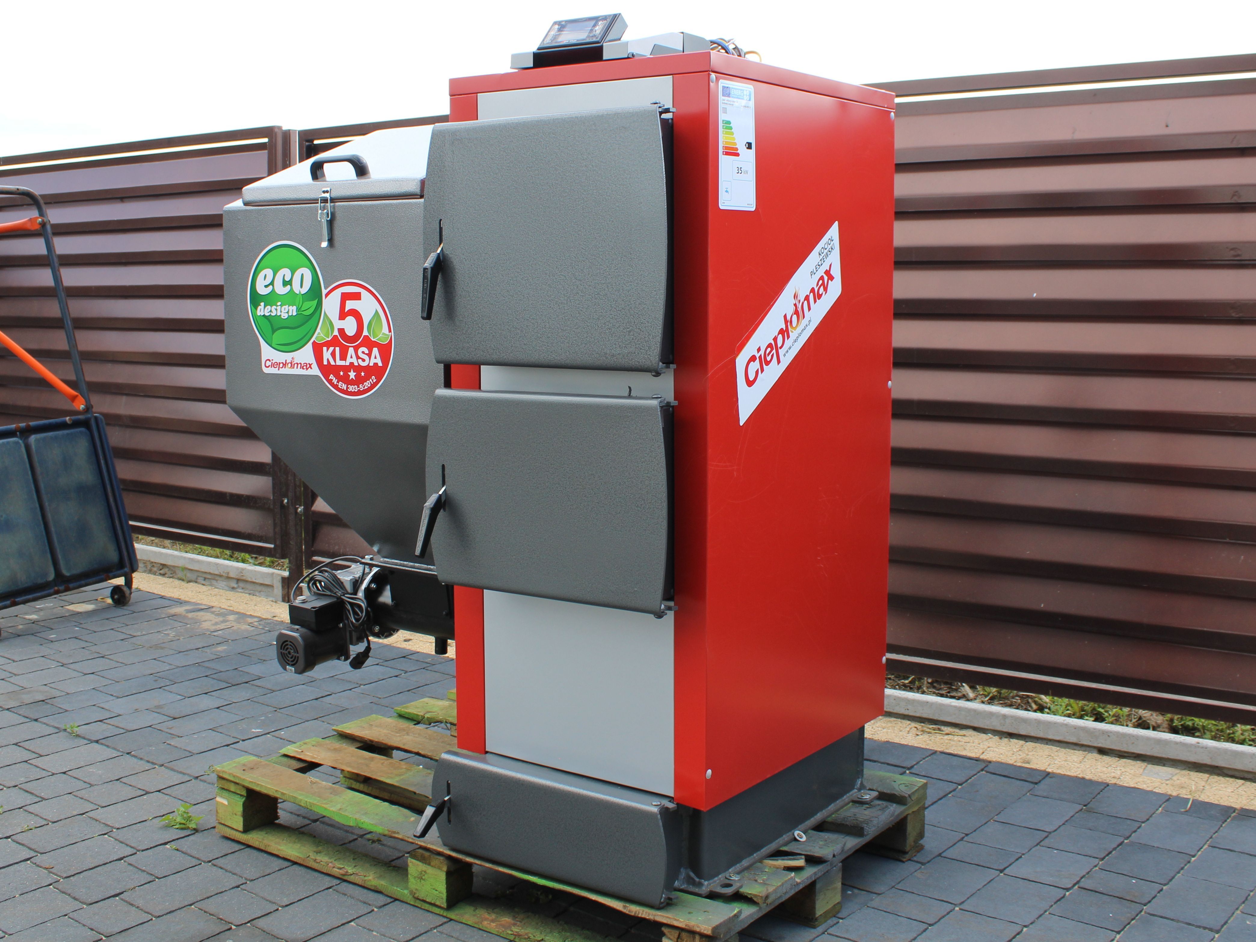 Kocioł 30kW z podajnikiem na ekogroszek kotły piec 280m Pleszew 5klasa