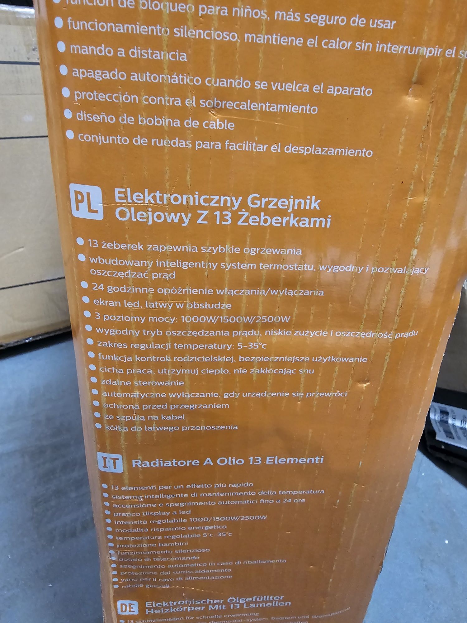 Grzejnik olejowy / elektryczny Aigostar 2500w