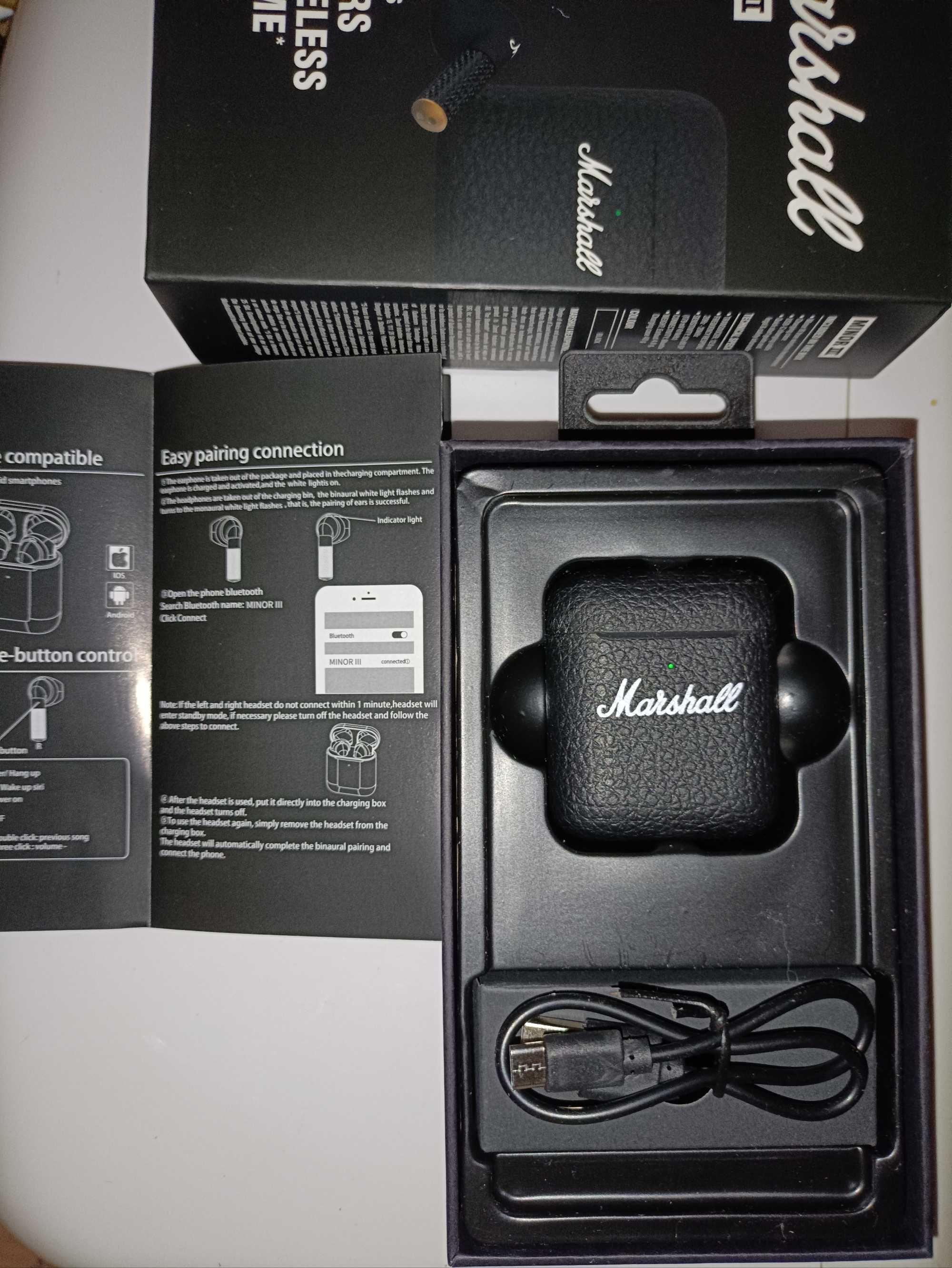 Акция 3 дня.Беспроводные наушники "Marshall" минор 3 , Bluetooth 5,1.