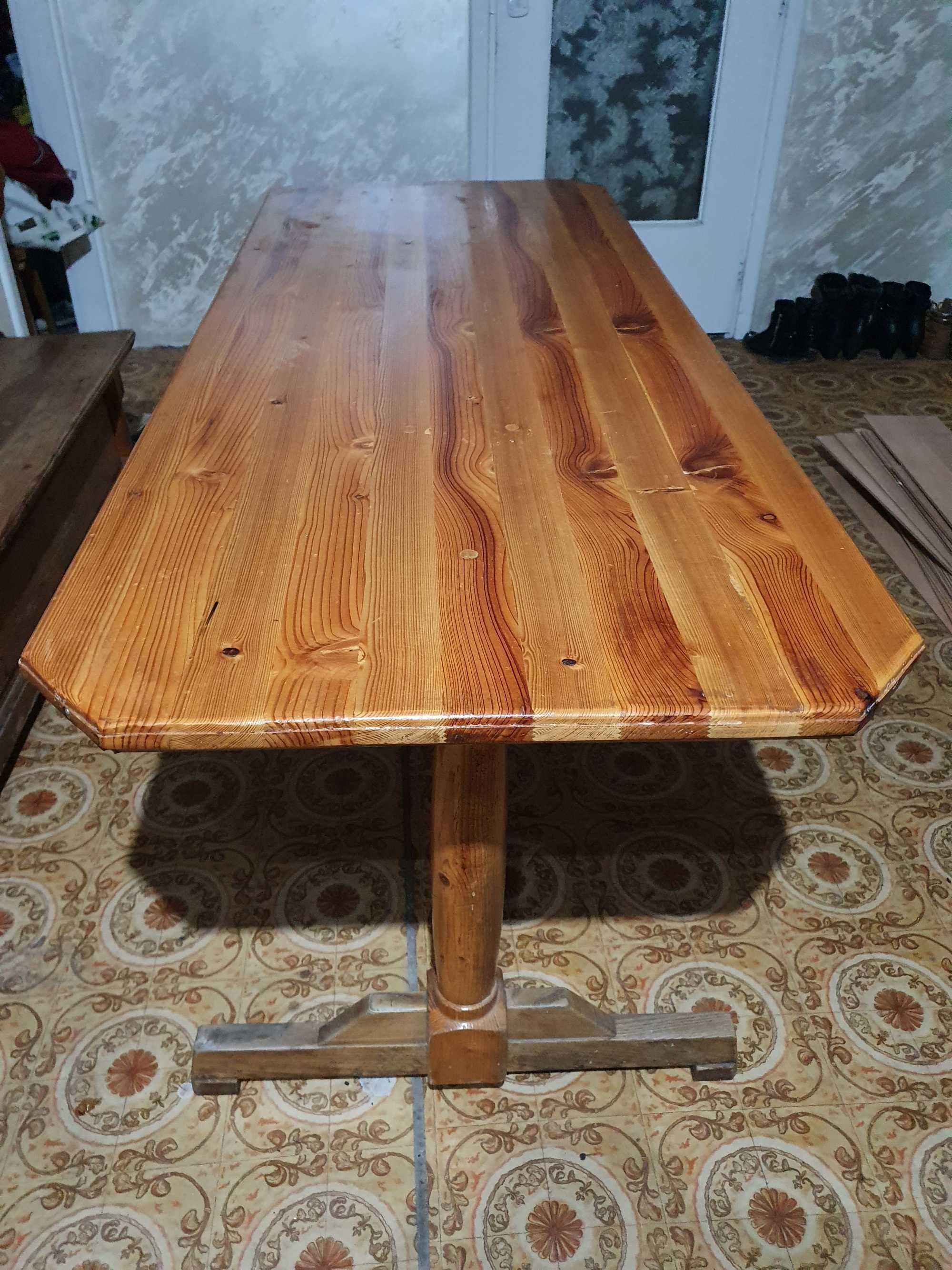 Duży stół drewniany 172×67cm styl góralski orawski