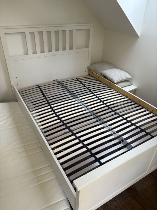 Łóżko Hemnes IKEA 140x200 + dno materaca Lonset