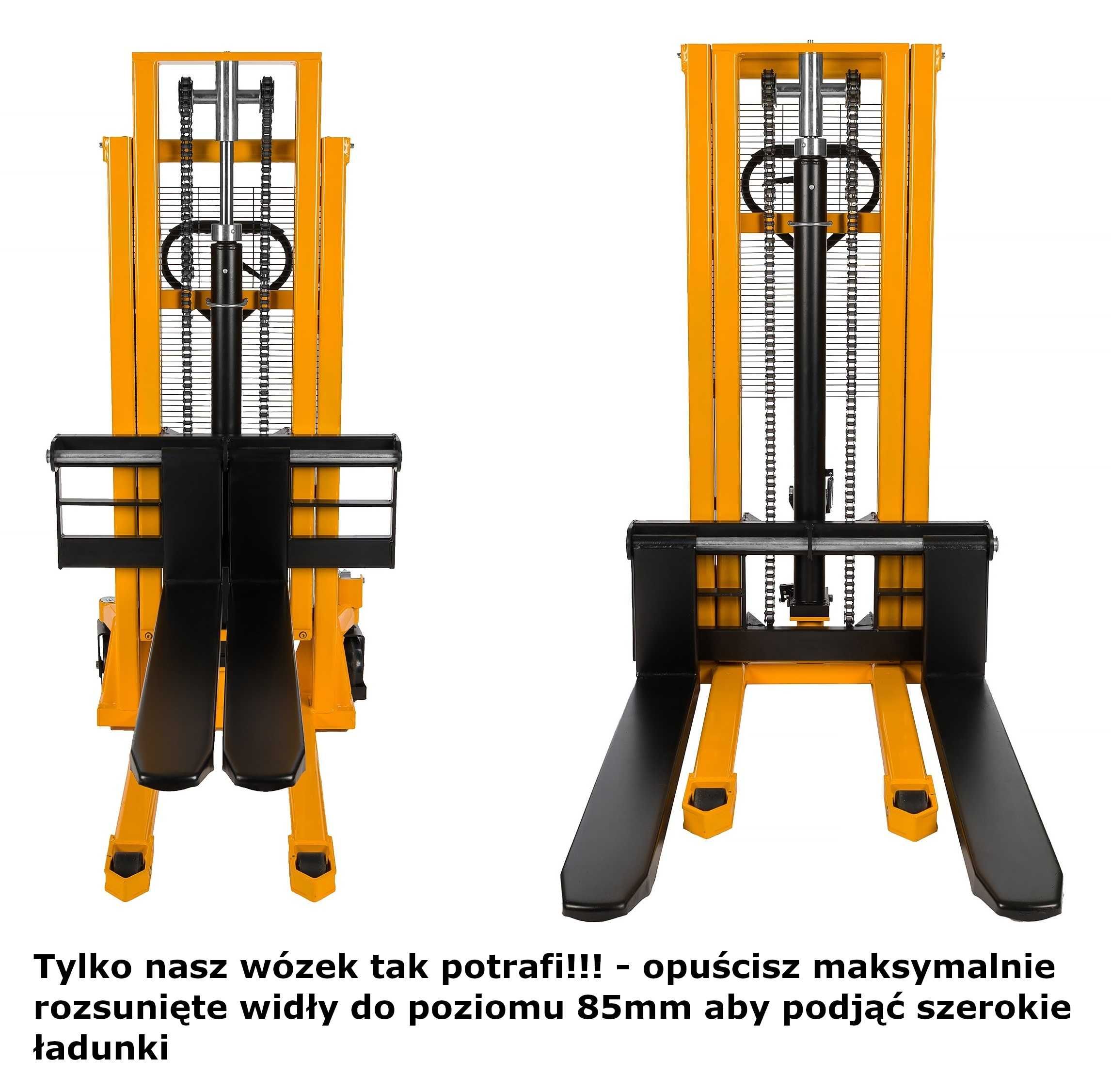 Paleciak 1t Wózek paletowy MASZTOWY SZTAPLARKA WIDLAK 200cm 1000kg