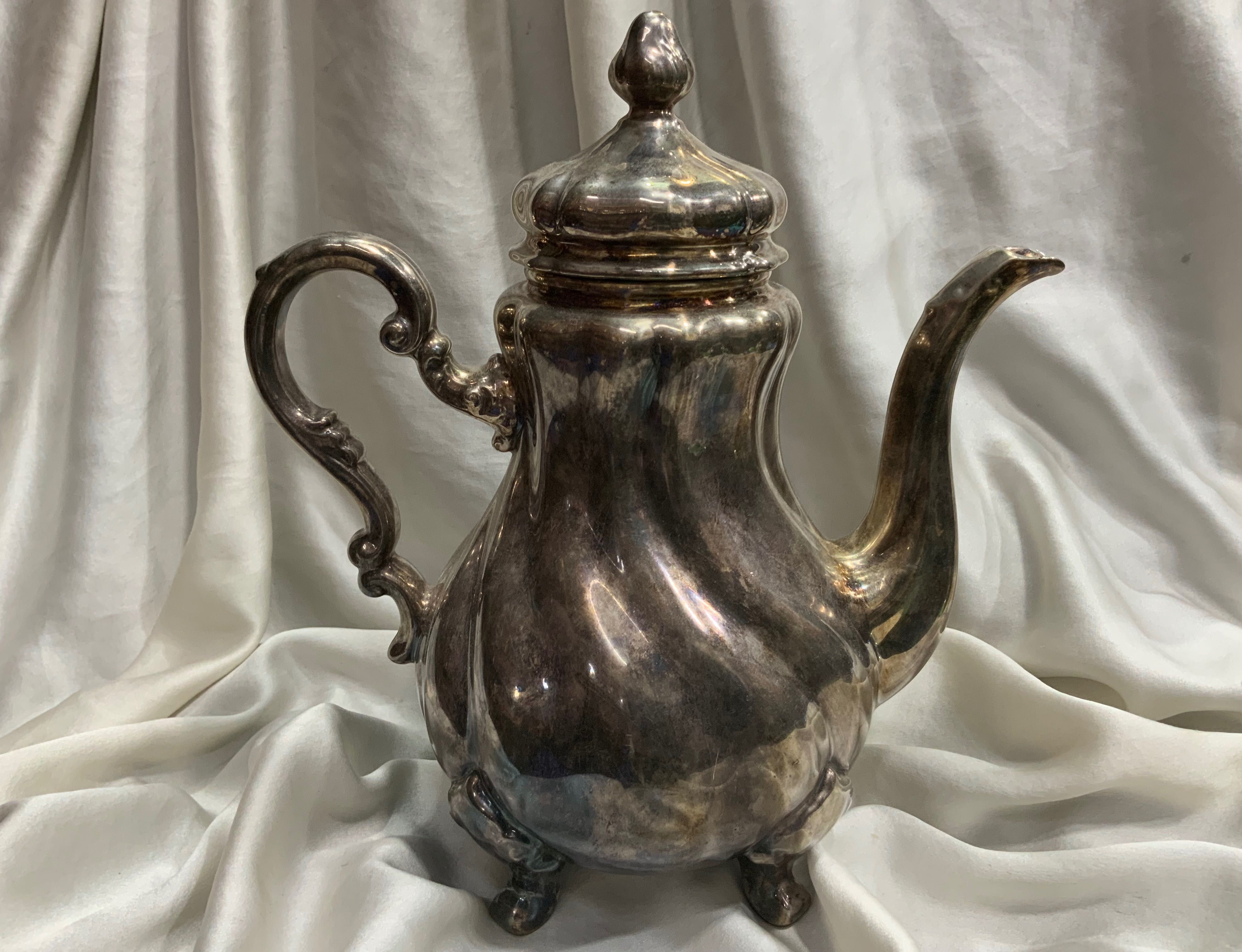 Антикварный Серебряный Чайник молочник Rosenthal до 1935 Германия