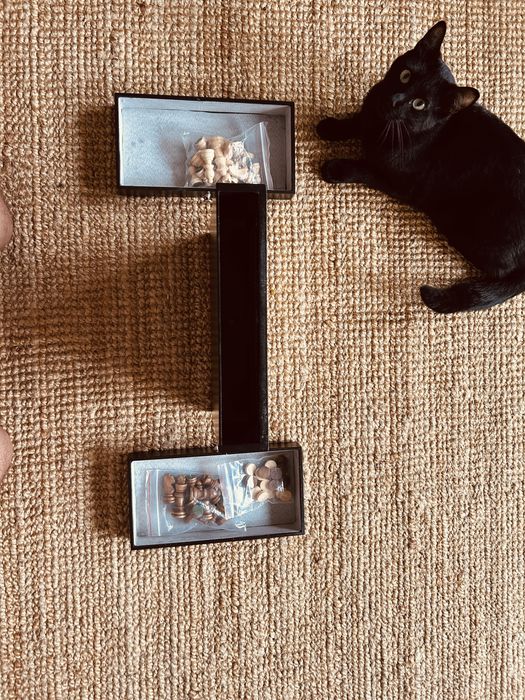 Tabuleiro de xadrez/damas com duas gavetas