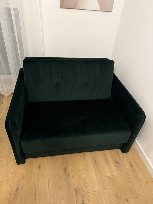 Amerykanka sofa kanapa ciemnozielona BRW