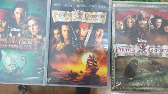Pirates of the Carabbean 3 filmes Dvd set