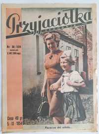 PRZYJACIÓŁKA 36 / 1954 okładka - pierwsze dni szkoły