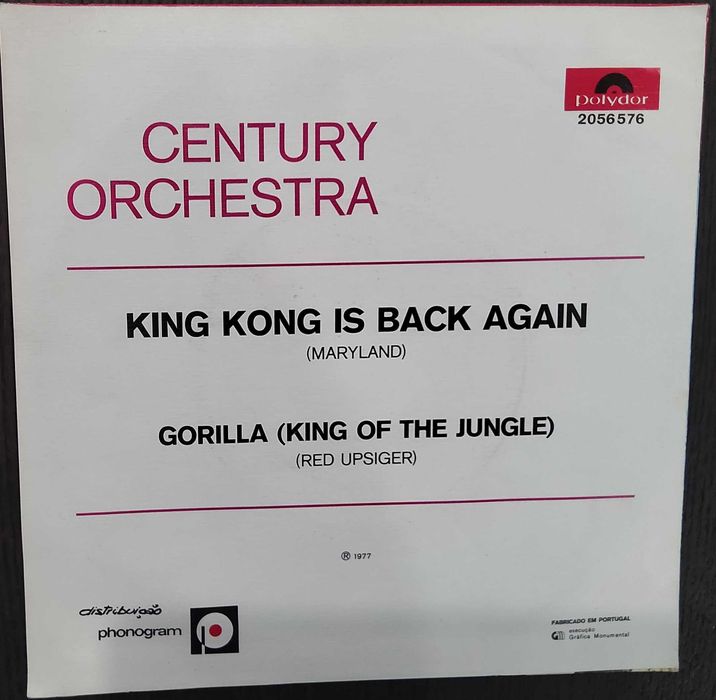 Vinil Single - Century Orchestra - King Kong Is Back Again