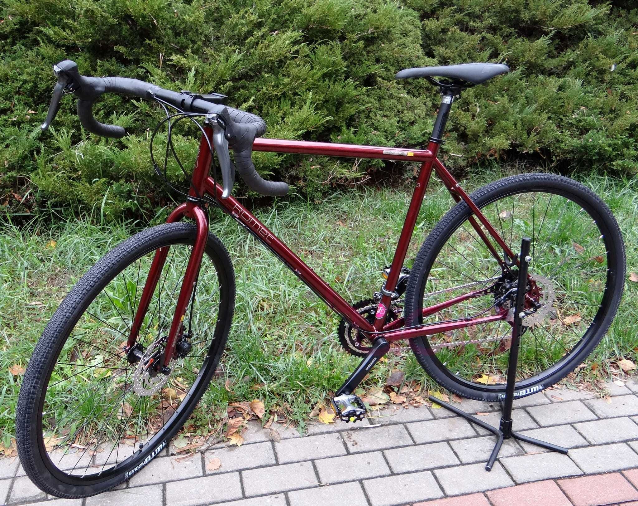 Romet Finale bordowy 2024 XS S XL Cr-Mo Shimano Claris gravel