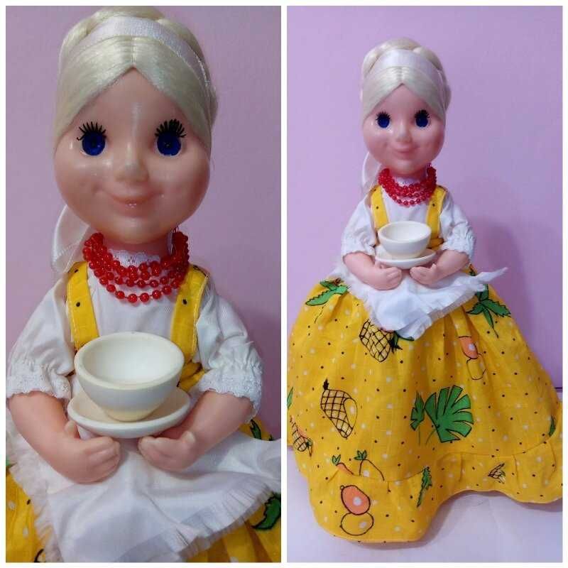 Паричковая кукла лялька на чайник самовар а-ля Юлия Тимошенко  СССР
