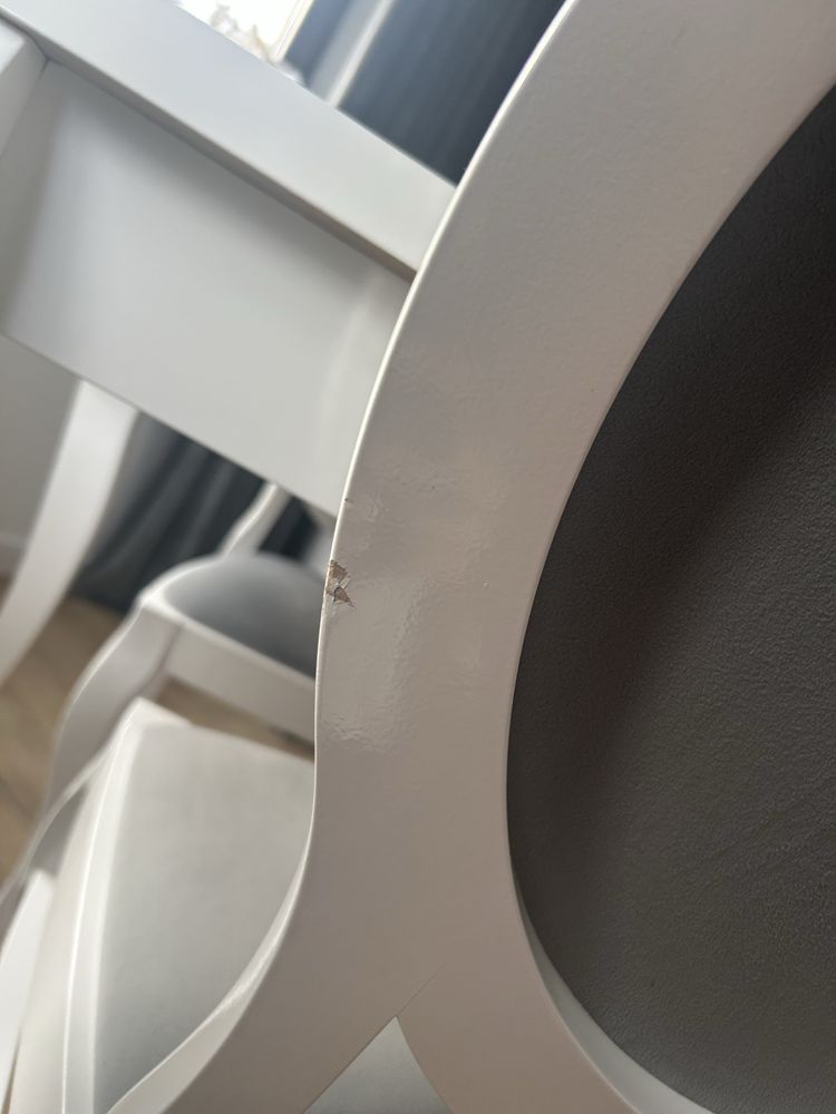 Stół glamour i 4 krzesła