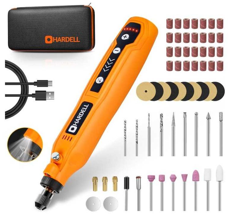 Bezprzewodowe narzędzie obrotowe, 5 biegów + akcesoria HARDELL