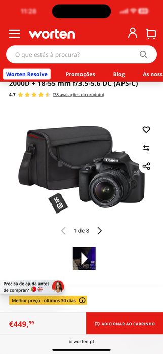 Vendo máquina fotográfica