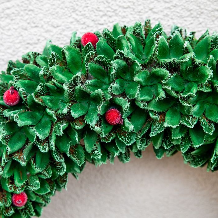 Wieniec zimowy z naturalnej buczyny malowanej 40 cm