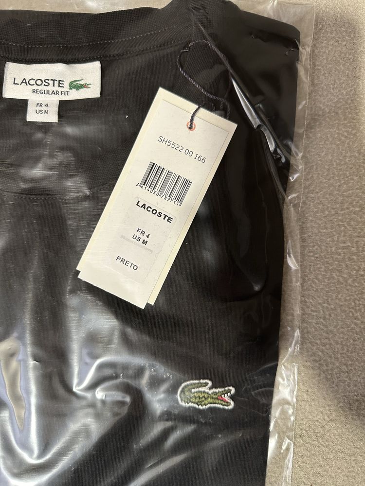 Camisola Preta Lacoste