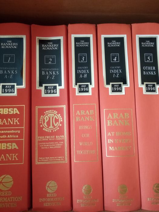 Легендарный The Bankers' Almanac, Июль 1996г, 5томов
