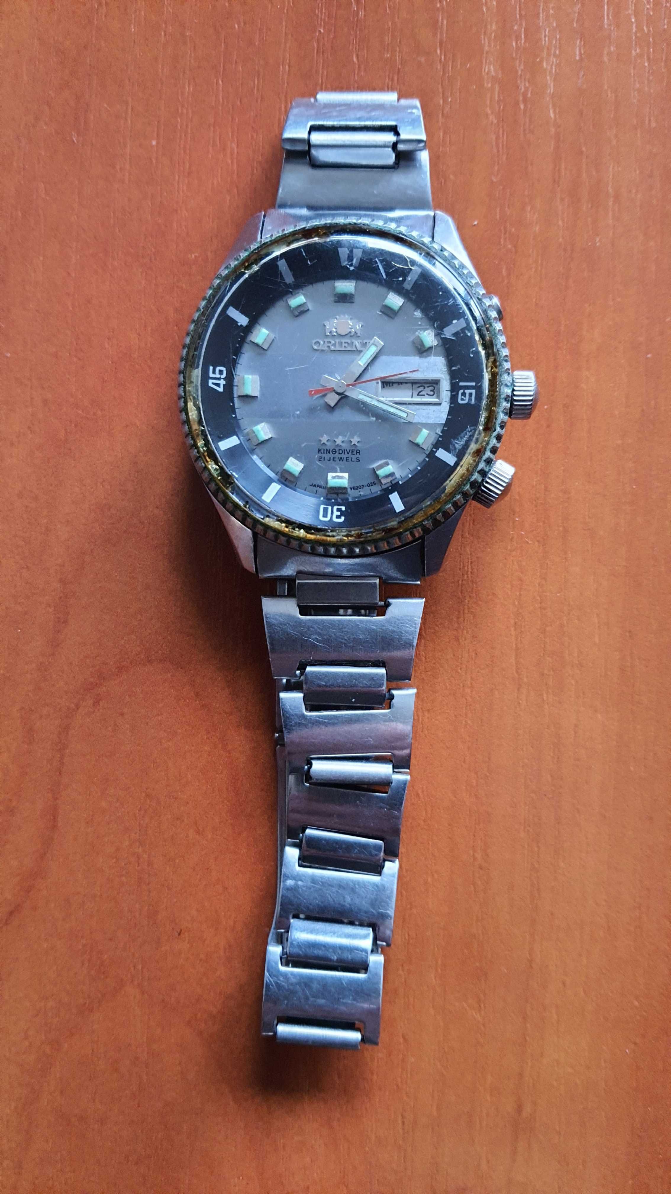 Уникальные часы ORIENT King Diver Y6207-025 с браслетом Япония 70-е г