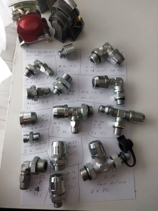 Zawór hydrauliczny końcówki , złączki