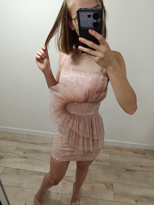 Sukienka damska Darnell LOU abstrakcja modowa w mini sukience 34 XS