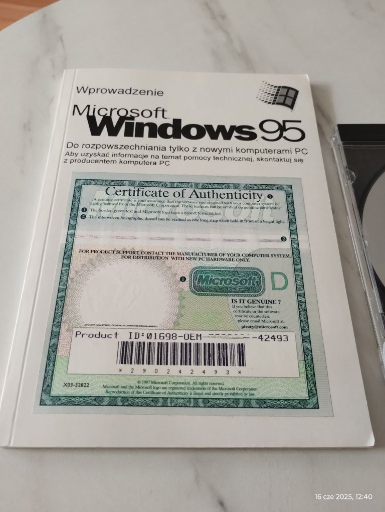 Microsoft Windows 95 PL OSR OEM FOLIA