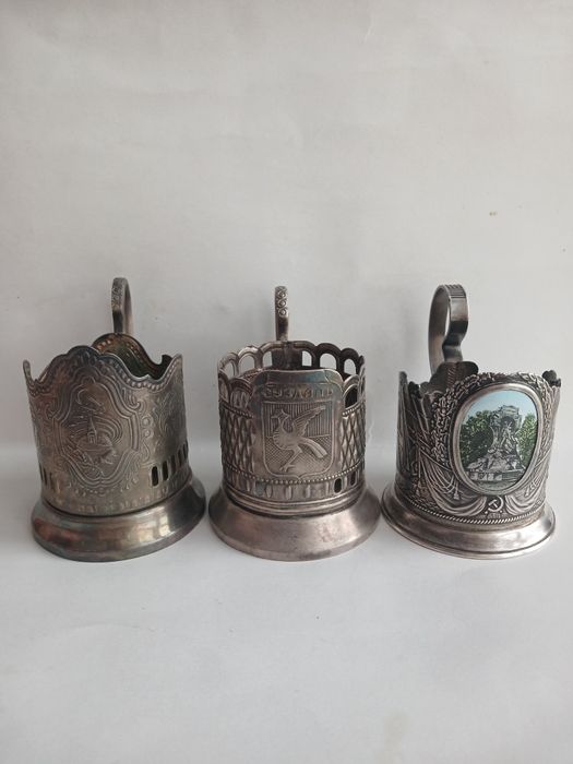 Подстаканник мельхиор  Суздаль.Аврора.Космос