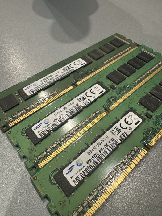 Pamięć RAM Samsung DDR3 ECC 8GB+8GB+4GB gratis. PC3-12800E
