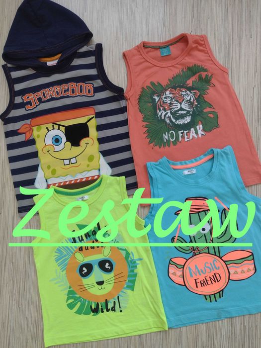 Zestaw koszulek na ramiączkach, rozmiar 104 ~ CENA ZA CAŁOŚĆ