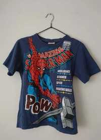 Chłopięcy Niebieski T-shirt Spider-Man Marvel - Rozmiar 10-11 lat